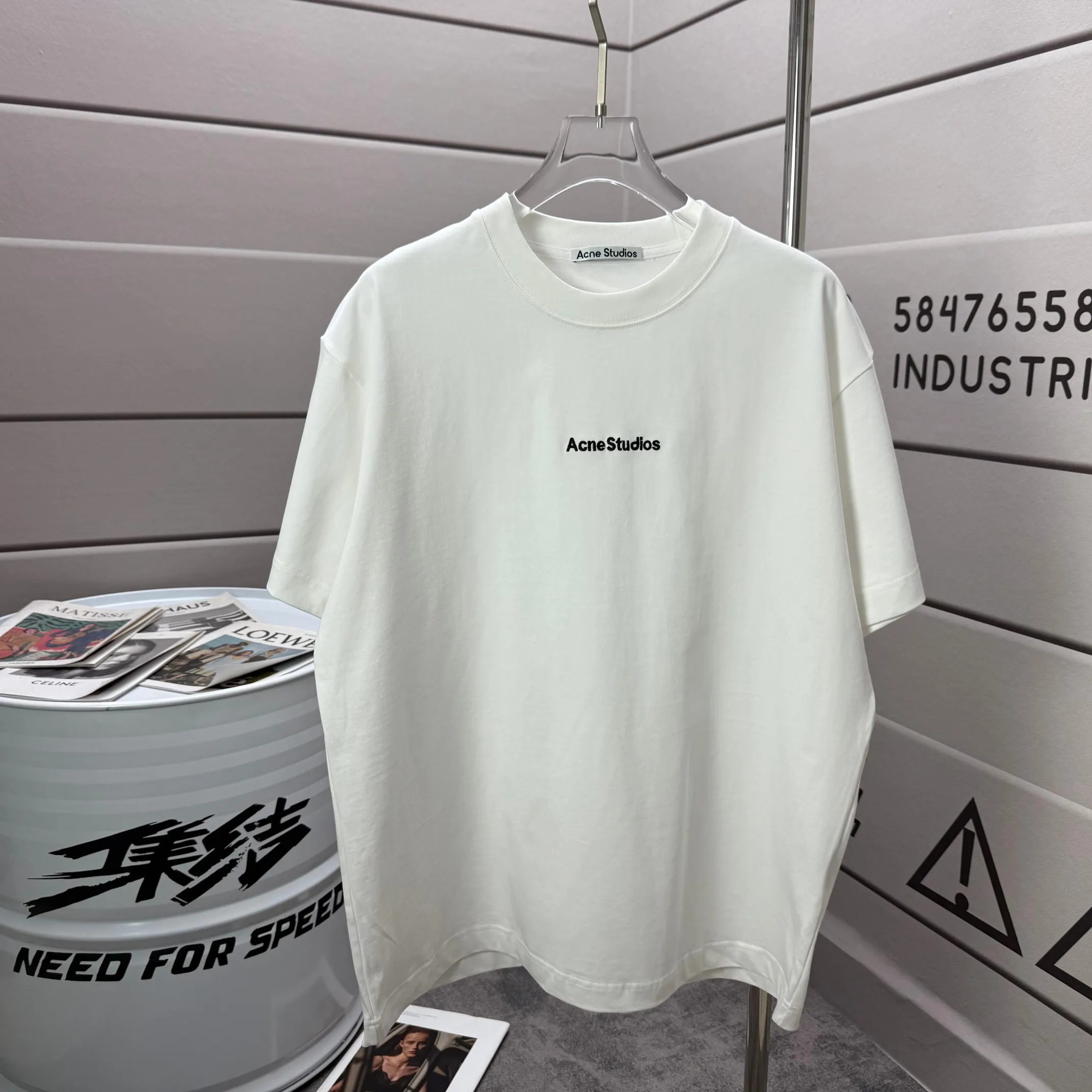 # 85 Acne studios * 2026 New Arrival tee Same Style :Black White Green Purple Size :S M L XL XXL Size： S （90-130 ） M （120-150 ） L （140-165 ） XL （160-180 ） XXL （180 ）